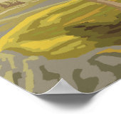 Cowboy & HorseMontanaVintage Affiche de voyage (Coin)