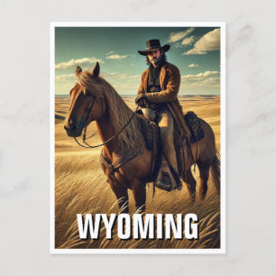 Cowboy in Wyoming Reissouvenir Briefkaart