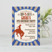 Cowboy Invitation de fête du 8e anniversaire (Debout devant)
