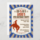 Cowboy Invitation de fête du 8e anniversaire (Devant / Derrière)
