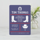 Cowboy Invitation Kaart (Staand voorkant)