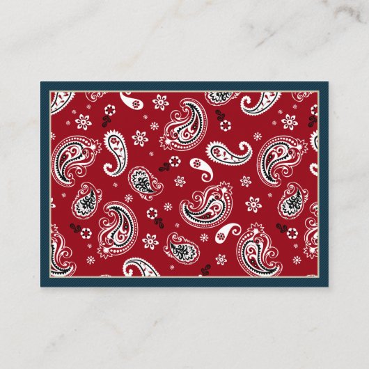 Cowboy jeans en goedkope luier Raffle Ticket Informatiekaartje (Achterkant)