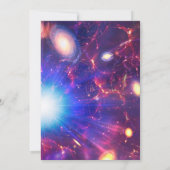 Cowboy kat en haai Galatic Grappig Uitnodiging (Achterkant)