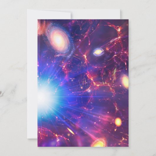 Cowboy kat en haai Galatic Grappig Uitnodiging (Achterkant)