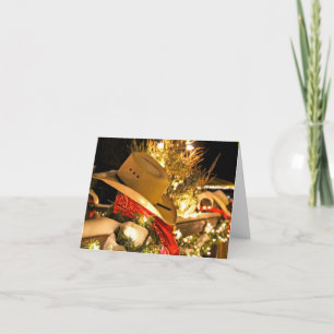 Cowboy kerst feestdagen kaart