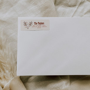 Cowboy Kerst retour adreslabels Etiket