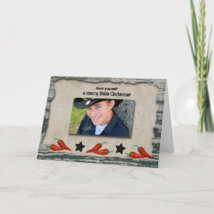 Cowboy Kerstfoto Kerst Kaart