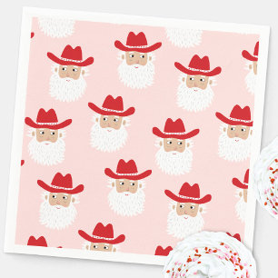 Cowboy Kerstman Western Kerstmis Servet