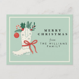 Cowboy Kerstvakantie Briefkaart Groet