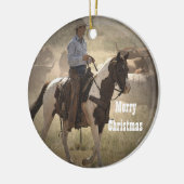 Cowboy-kerstversiering Keramisch Ornament (Links)