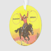 Cowboy Kid On Horse With Ropes in S.W. Scene (devant)