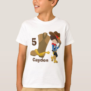 Cowboy Kids Verjaardagsfeestje Custom Little Boy T-shirt