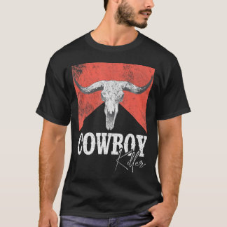 Cowboy Killers Bull Skull Howdy Punchy Western Cou T-shirt