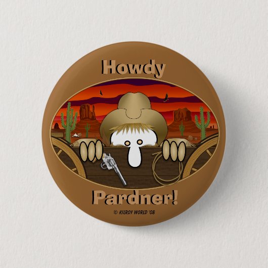 Cowboy Kilroy Button (Voorkant)