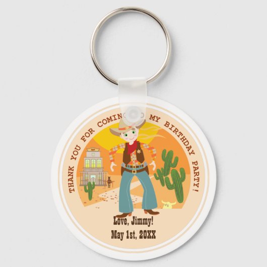 Cowboy kind sleutelhanger (Voorkant)