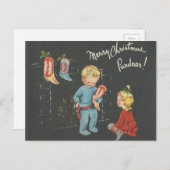  "Cowboy Kinder" kerstmis Feestdagenkaart (Voorkant / Achterkant)