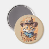  cowboy kitten ontwerp magneet (Voorkant / Achterkant)