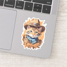 cowboy kitten ontwerp sticker