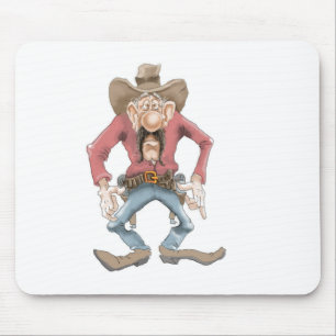 Cowboy klaar om te tekenen muismat