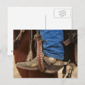 Cowboy-laars met pur briefkaart (Voorkant / Achterkant)