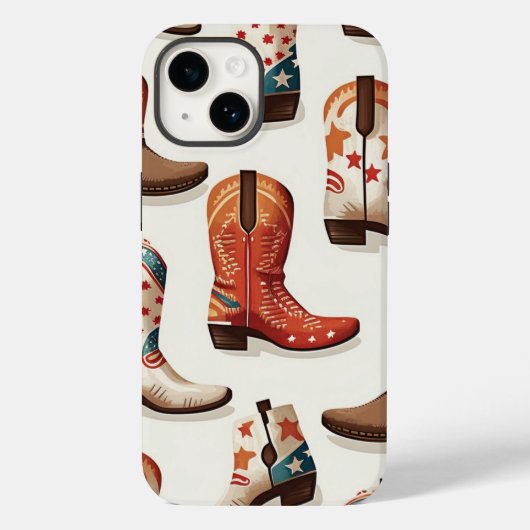 Cowboy laarzen patroon Case-Mate iPhone case (Achterkant)