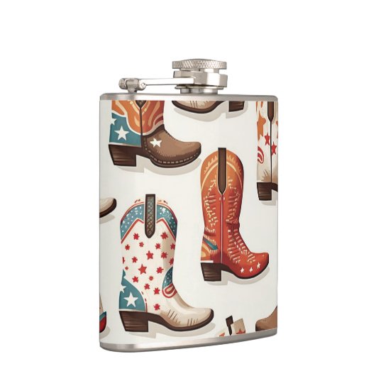 Cowboy laarzen patroon heupfles (Rechts)