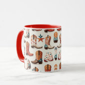 Cowboy laarzen patroon mok (Voorkant links)