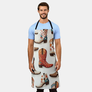 Cowboy laarzen patroon schort
