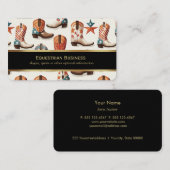 Cowboy laarzen patroon visitekaartje (Voorkant / Achterkant)