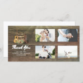 Cowboy laarzen rustiek land dank u bruiloft bedankkaart (Voorkant / Achterkant)