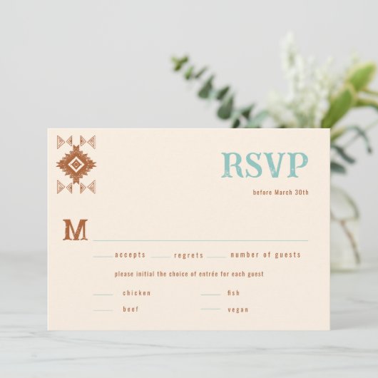 Cowboy Land Western QR Code Maaltijd Bruiloft RSVP (Staand voorkant)