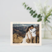 Cowboy land Westerne bruiloft foto dank u Briefkaart (Staand voorkant)