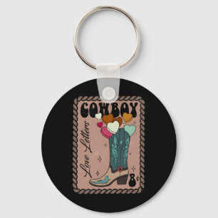 Cowboy-liefdesbrief, Retro Valentijn, Howdy Wester Sleutelhanger