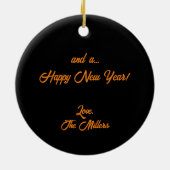 Cowboy & Longhorn Steer Ornement en céramique de N (Dos)