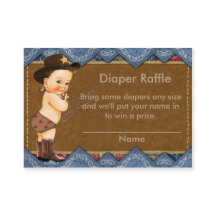 Cowboy Luier Raffle Insert