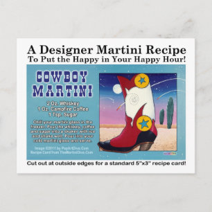 Cowboy Martini Recept Briefkaart