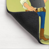 Cowboy met  Dochter Mousepad Muismat (Hoek)