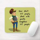 Cowboy met  Dochter Mousepad Muismat (Met muis)