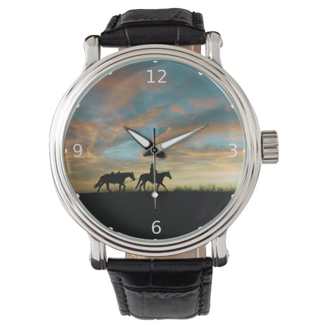COWBOY MET HORSE HORLOGE (Voorkant)