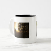 Cowboy met Lasso in Sunset Tweekleurige Koffiemok (Voorkant links)