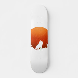 Cowboy met paard Wild West sunset landschap Skateboard