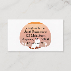 Cowboy met paard Wild West sunset landschap Visitekaartje