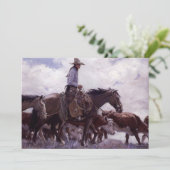  cowboy met zijn vee van Koerner (Staand voorkant)