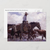 cowboy met zijn vee van Koerner Briefkaart (Voorkant / Achterkant)