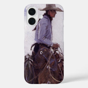  cowboy met zijn vee van Koerner iPhone 16 Hoesje