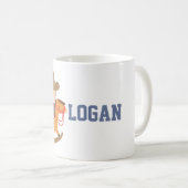 Cowboy mignon sur la tasse personnalisée de cheval (Devant droit)