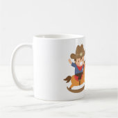 Cowboy mignon sur la tasse personnalisée de cheval (Gauche)