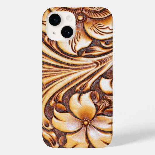 Cowboy Mode Western land met gelooid leder Case-Mate iPhone Case (Achterkant)