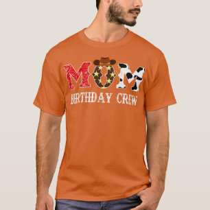 Cowboy Moeder Verjaardagsploeg Western Rodeo Thema T-shirt