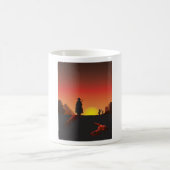 Cowboy-mok bij zonsondergang koffiemok (Center)